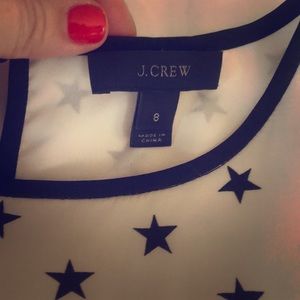 Black and white j.crew star top